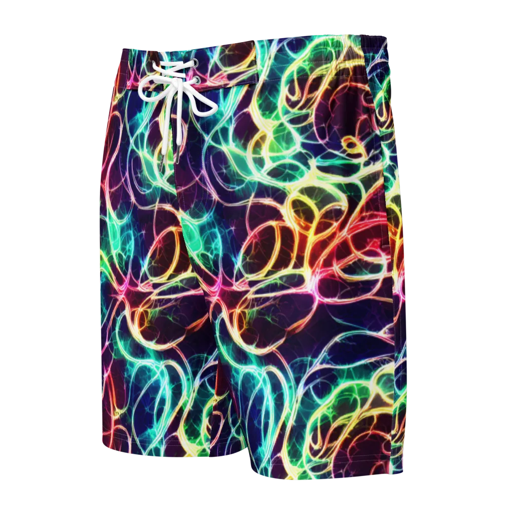 Electric Lace on Men's Board Shorts — Front