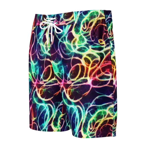 Electric Lace on a Men's Board Shorts