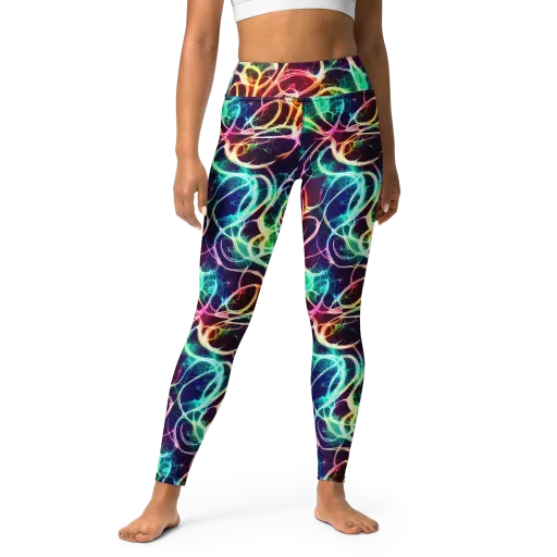 Electric Lace on a Yoga Leggings