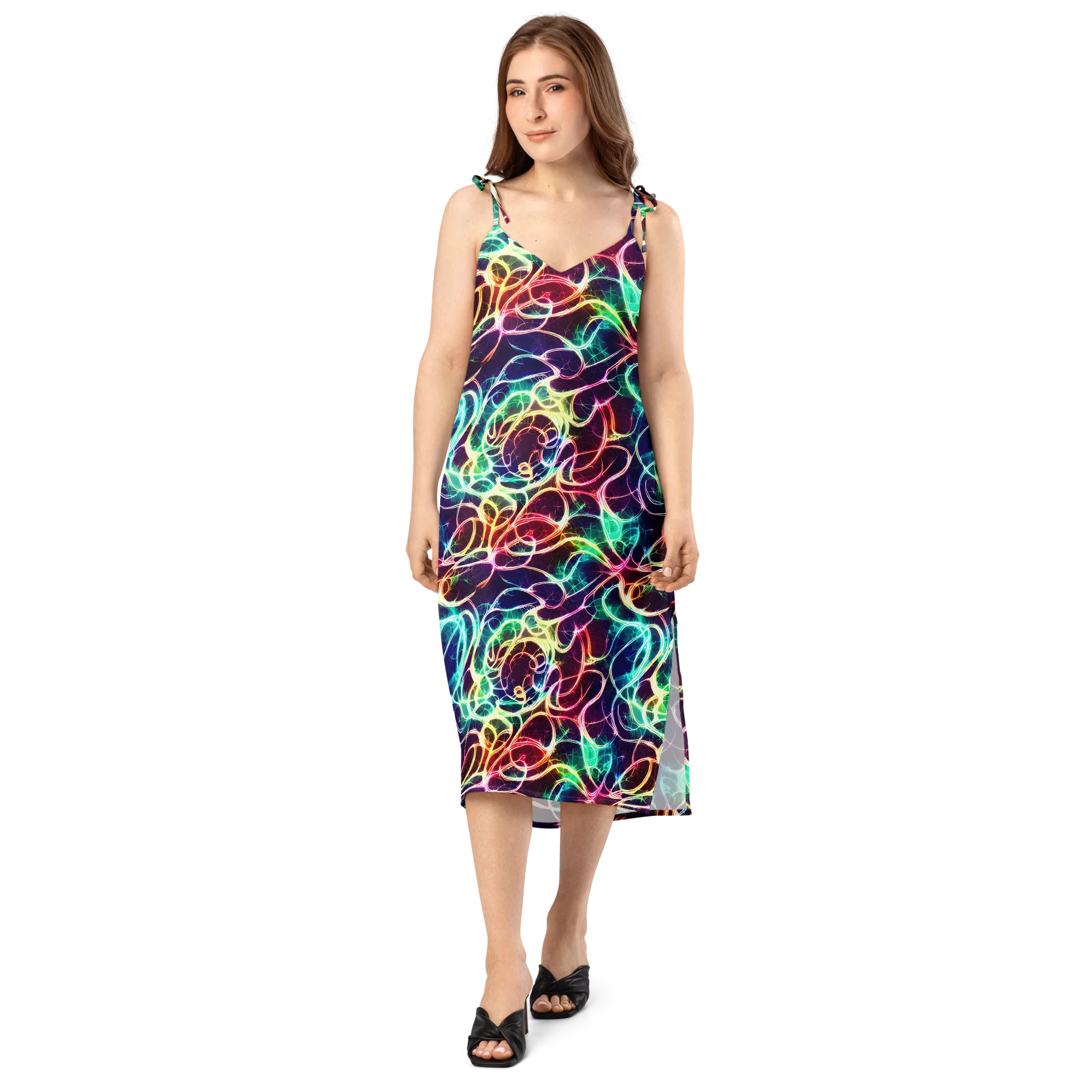 Electric Lace on Slip Dress — Front