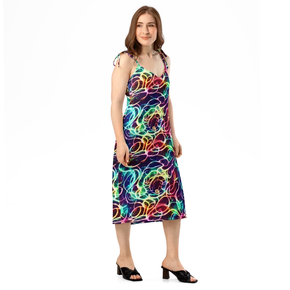 Electric Lace on Slip Dress — Right Front