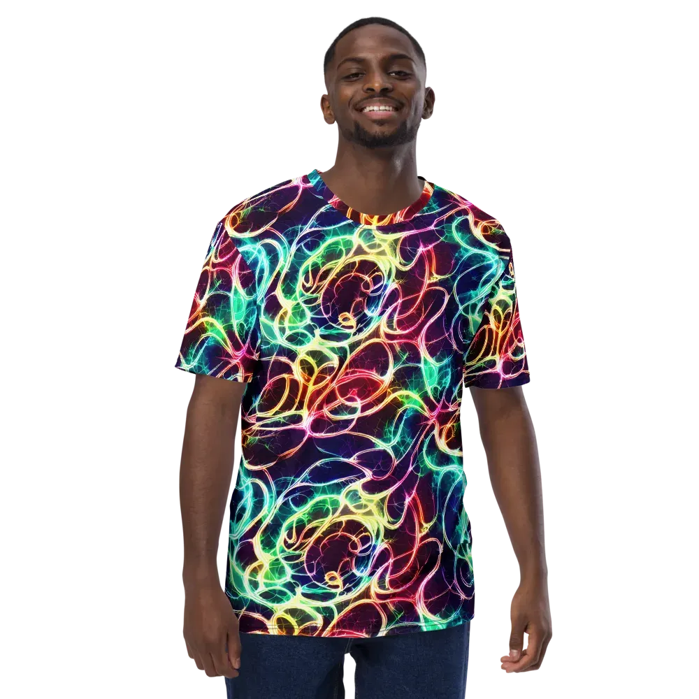 Electric Lace on Men's Crew Neck T-Shirt — Front