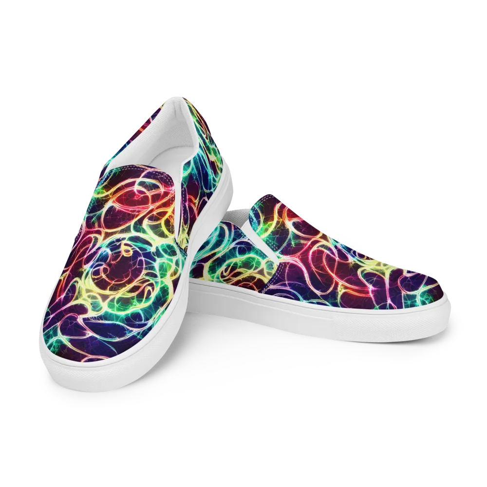 Electric Lace on Men's Slip-On Canvas Shoes — Left Front