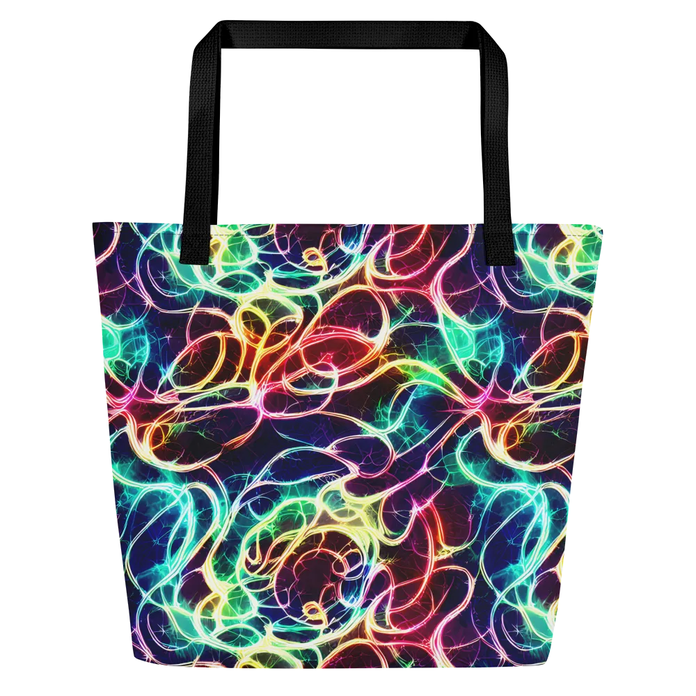 Electric Lace on Large Tote Bag W/ Pocket — Front