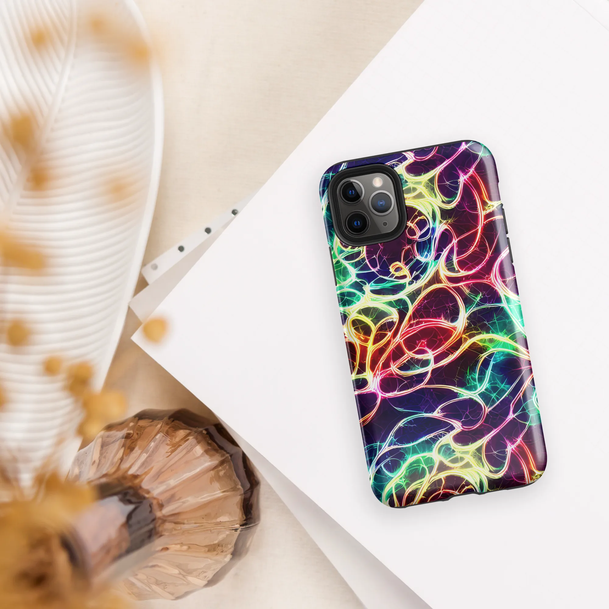 Electric Lace on Tough Case for iPhone® — Front