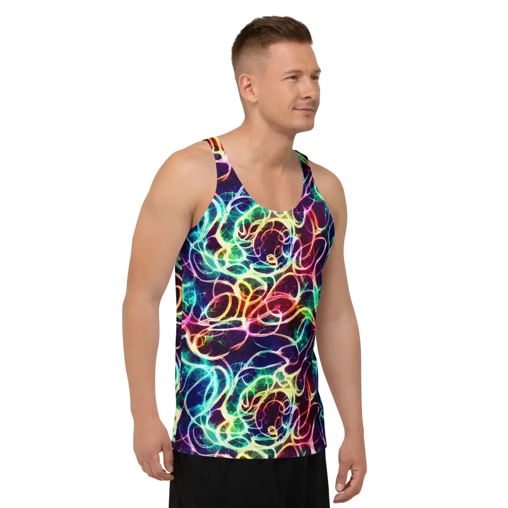 Electric Lace on Men's Tank Top — Right Front