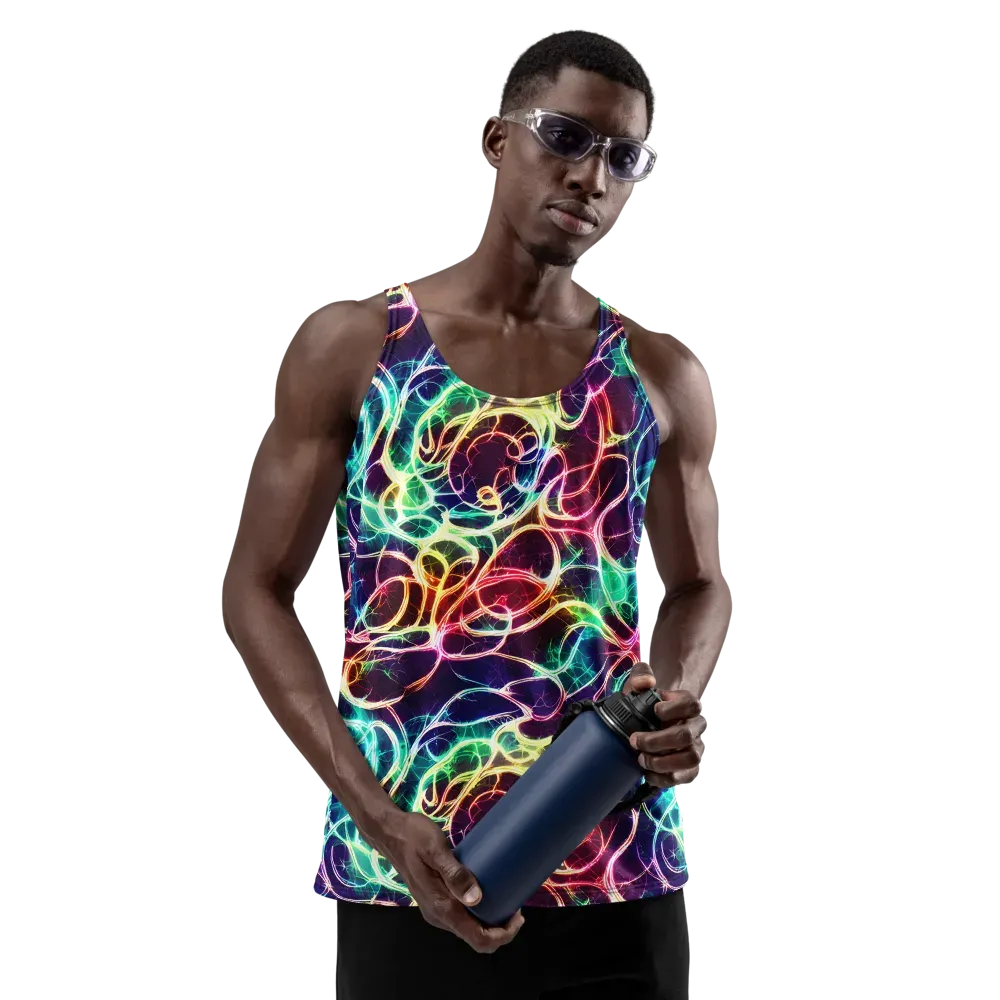 Electric Lace on Men's Tank Top — Front