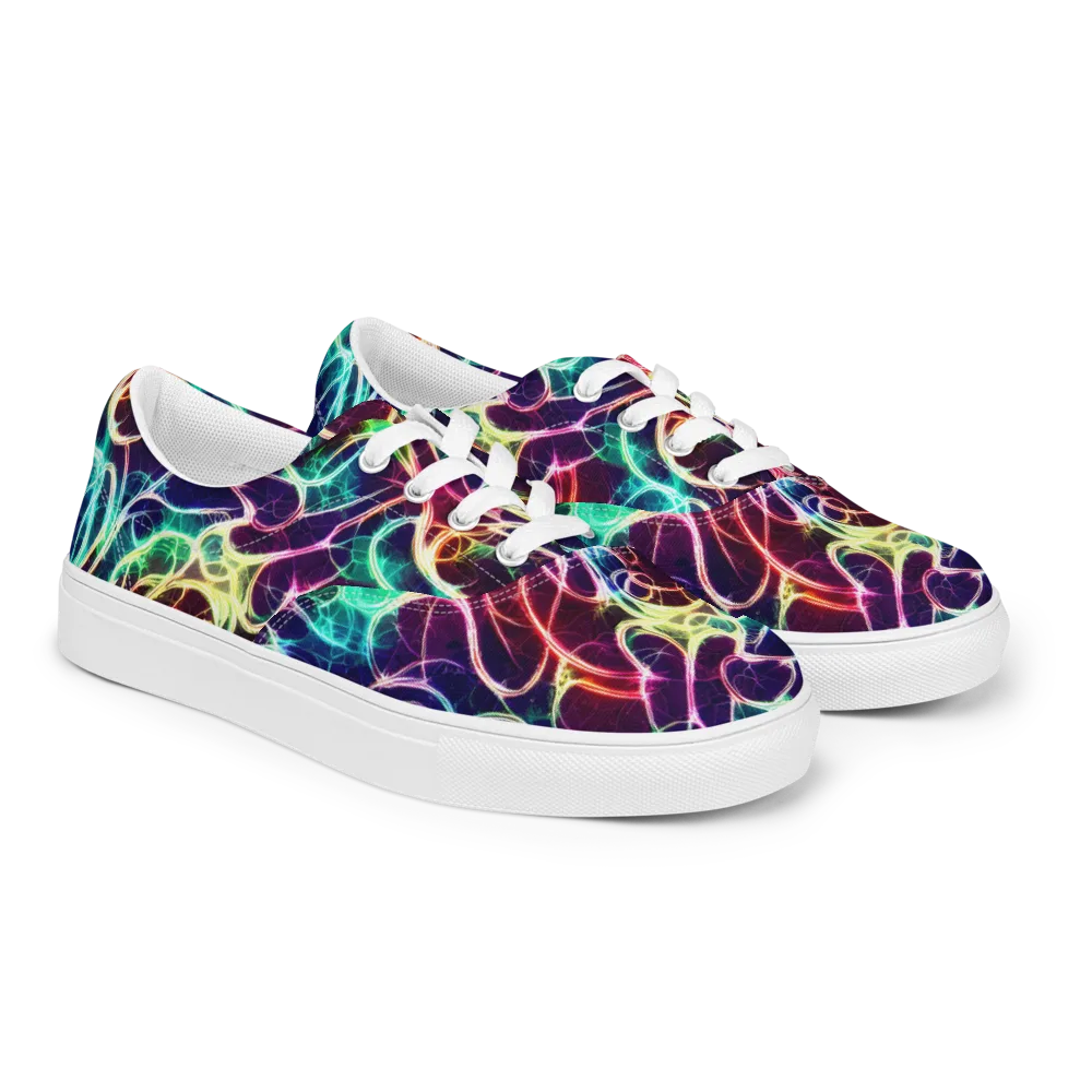 Electric Lace on Men's Lace-Up Canvas Shoes — Right Front