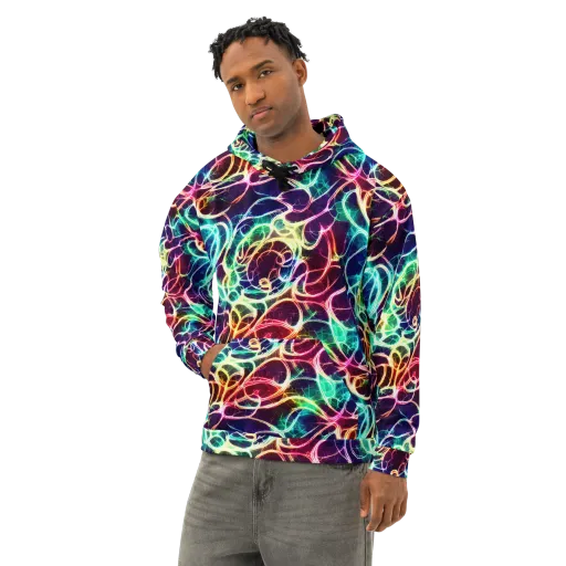 Electric Lace on a Cotton Hoodie