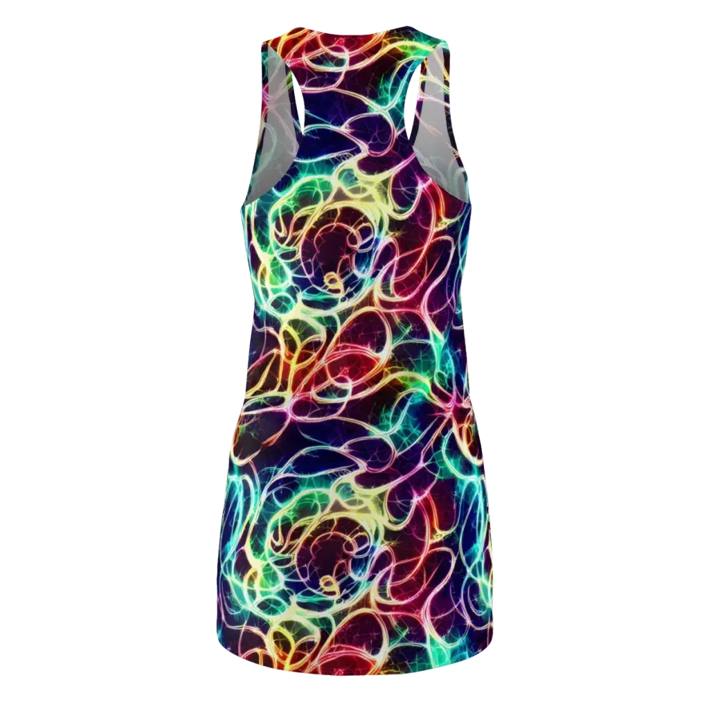 Electric Lace on Racerback Dress — Back