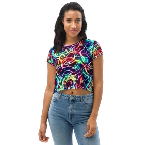 Electric Lace on a Crop Tee