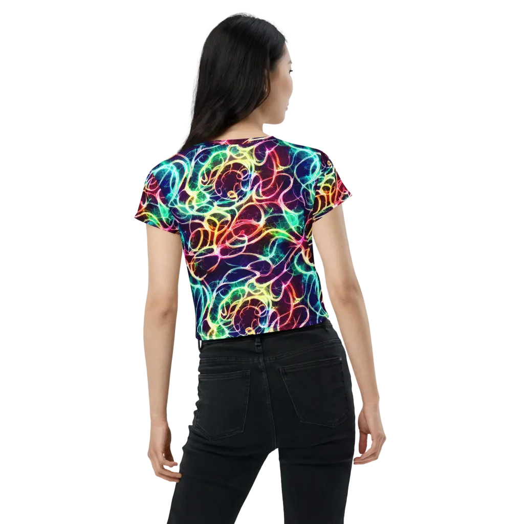 Electric Lace on Crop Tee — Back