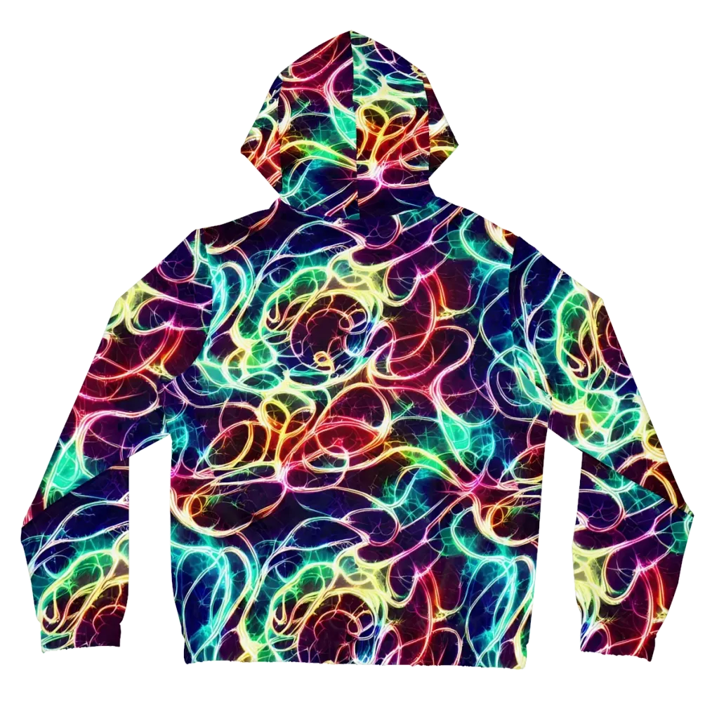 Electric Lace on Women's Full-Zip Hoodie — Back