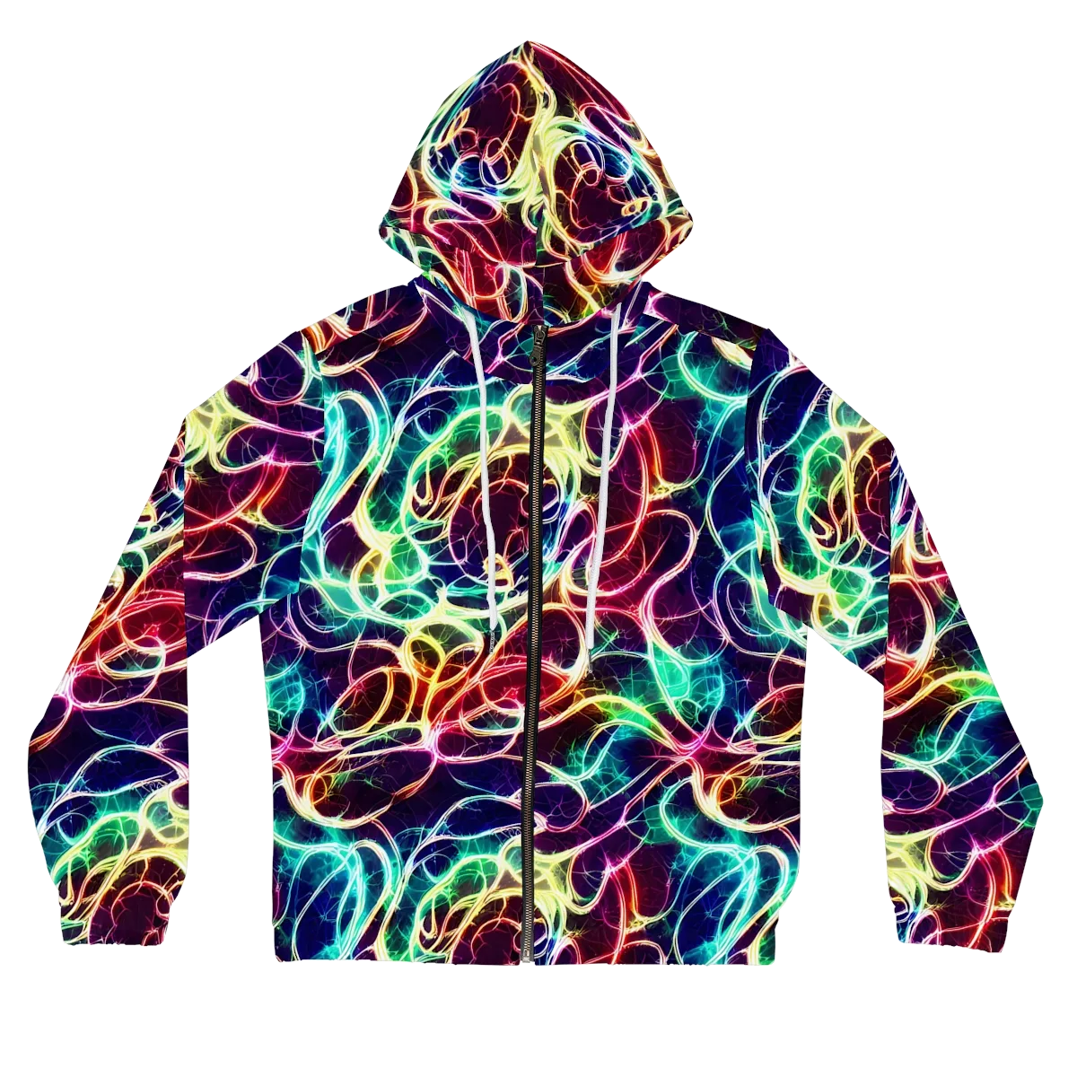 Electric Lace on Women's Full-Zip Hoodie — Front