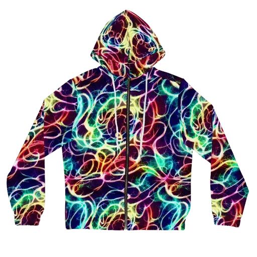 Electric Lace on a Women's Full-Zip Hoodie