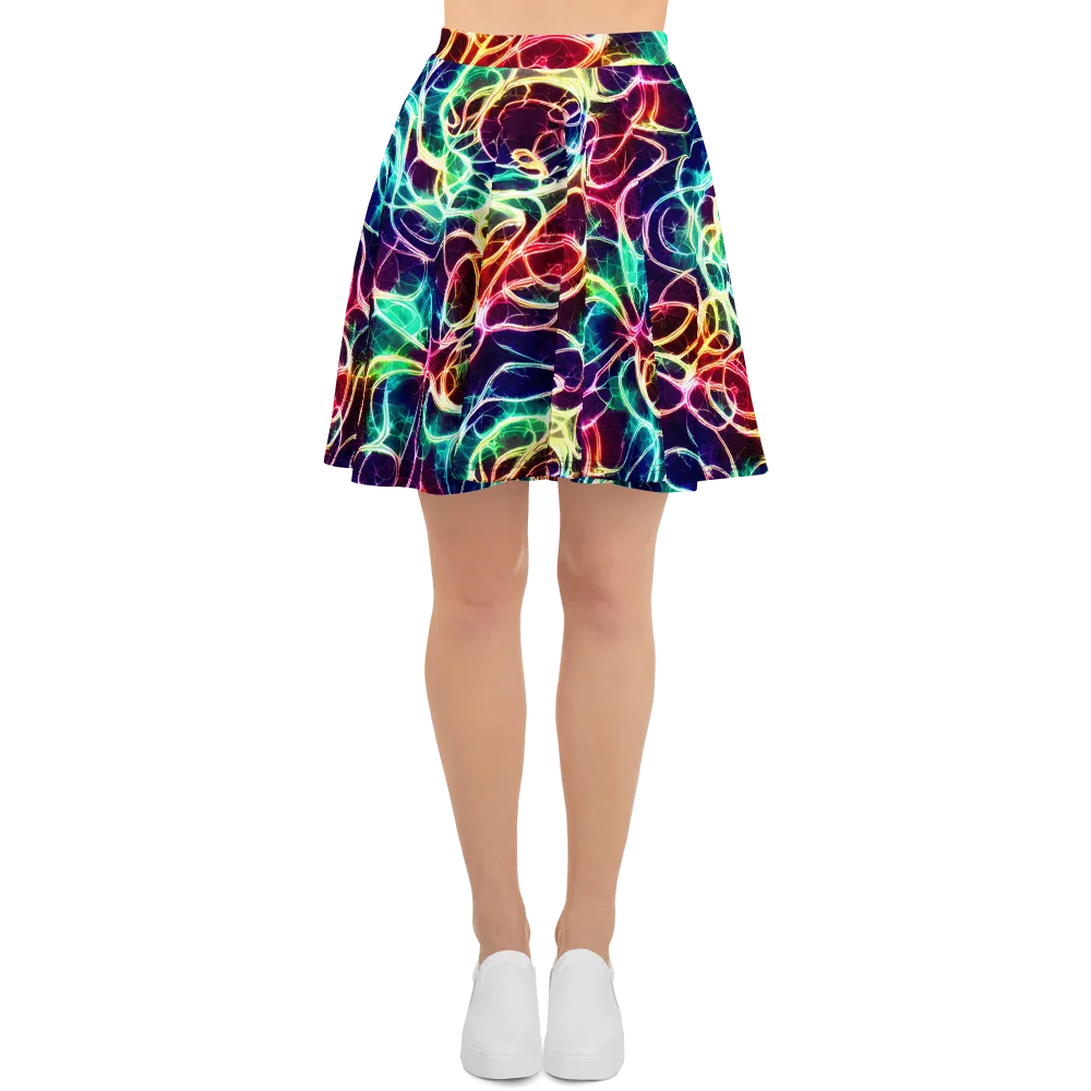 Electric Lace on Skater Skirt — Front