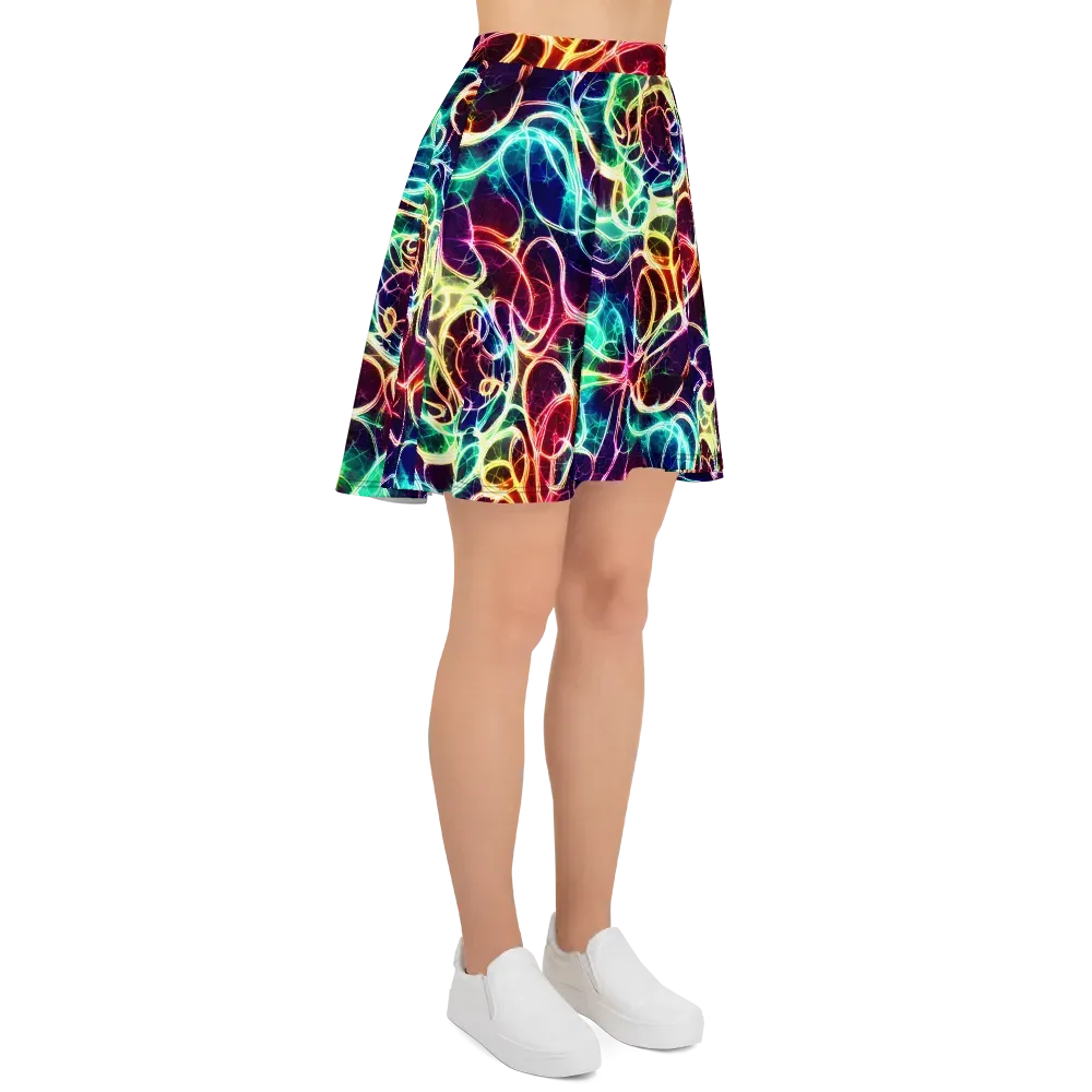 Electric Lace on Skater Skirt — Right
