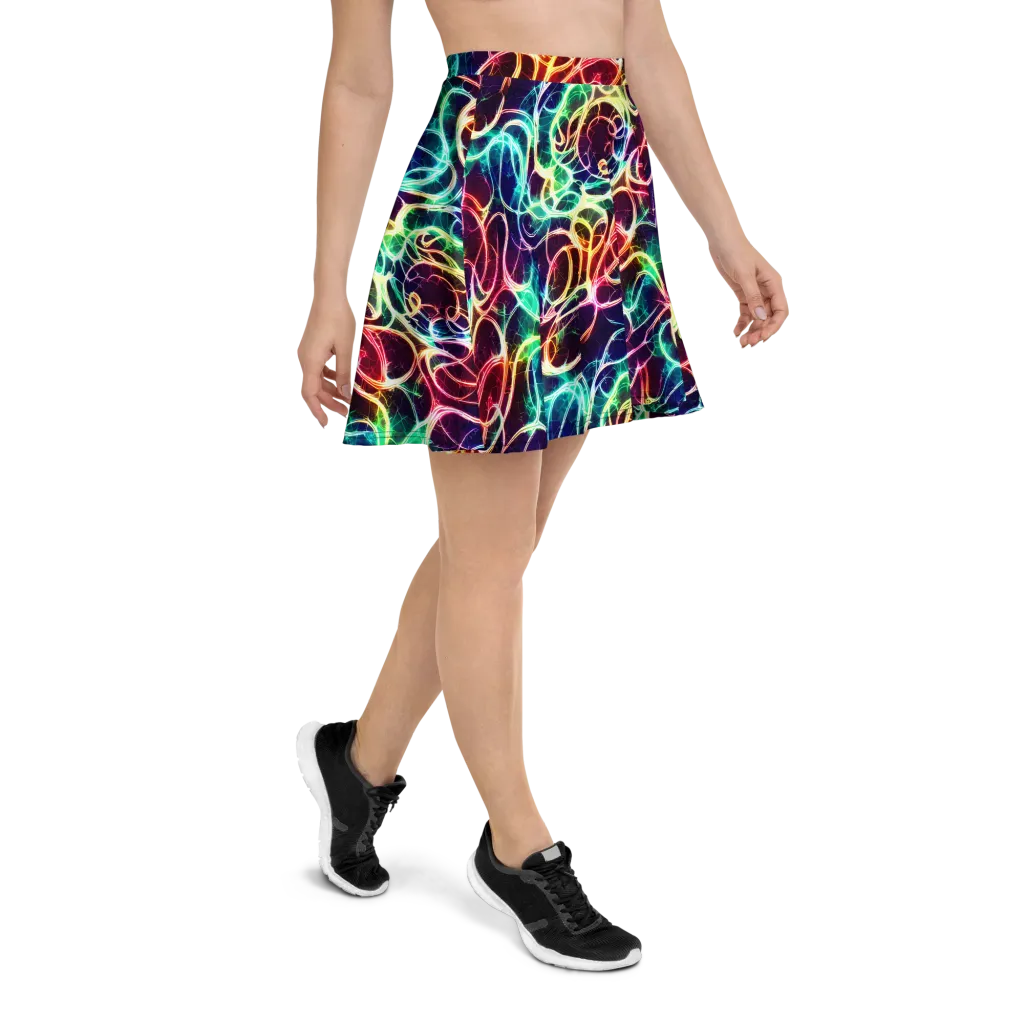 Electric Lace on Skater Skirt — Right