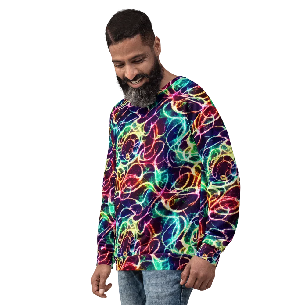 Electric Lace on Sweatshirt — Left Front