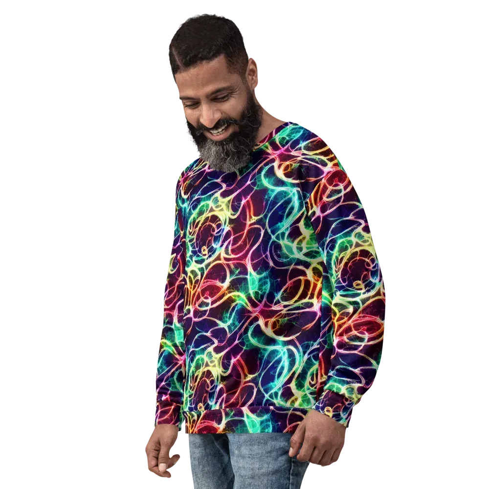 Electric Lace on Sweatshirt — Left Front