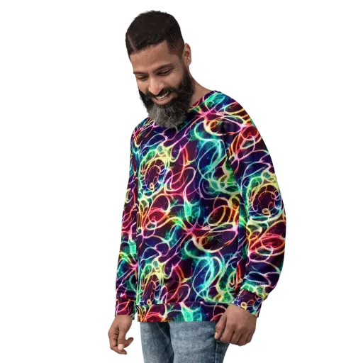 Electric Lace on a Sweatshirt