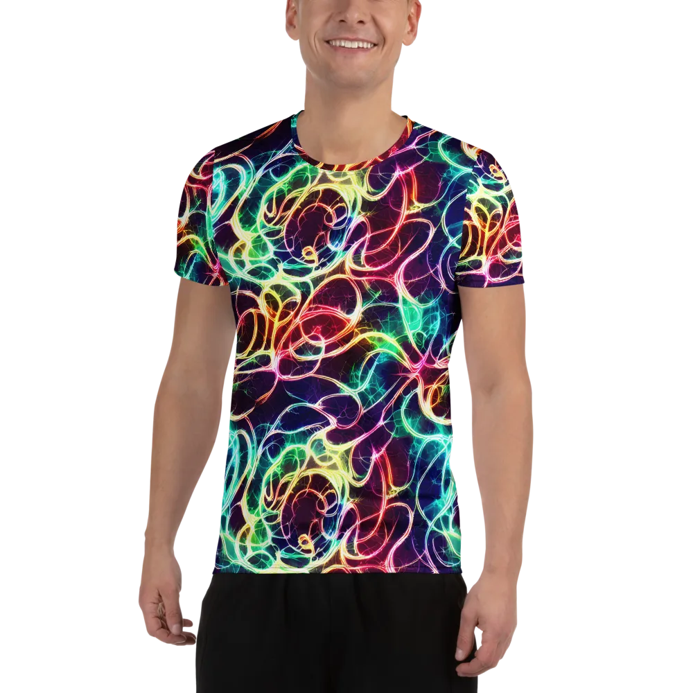 Electric Lace on Men's Athletic T-Shirt — Front