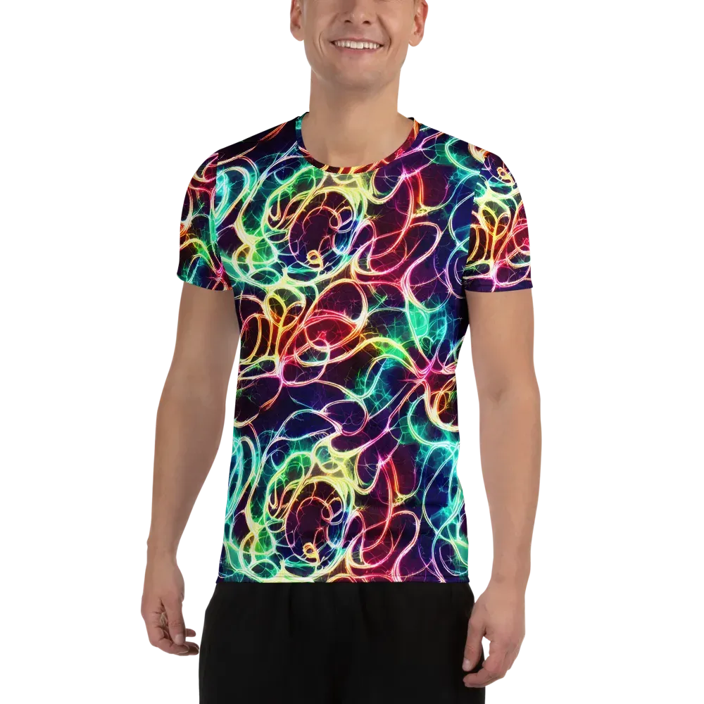 Electric Lace on Men's Athletic T-Shirt — Front