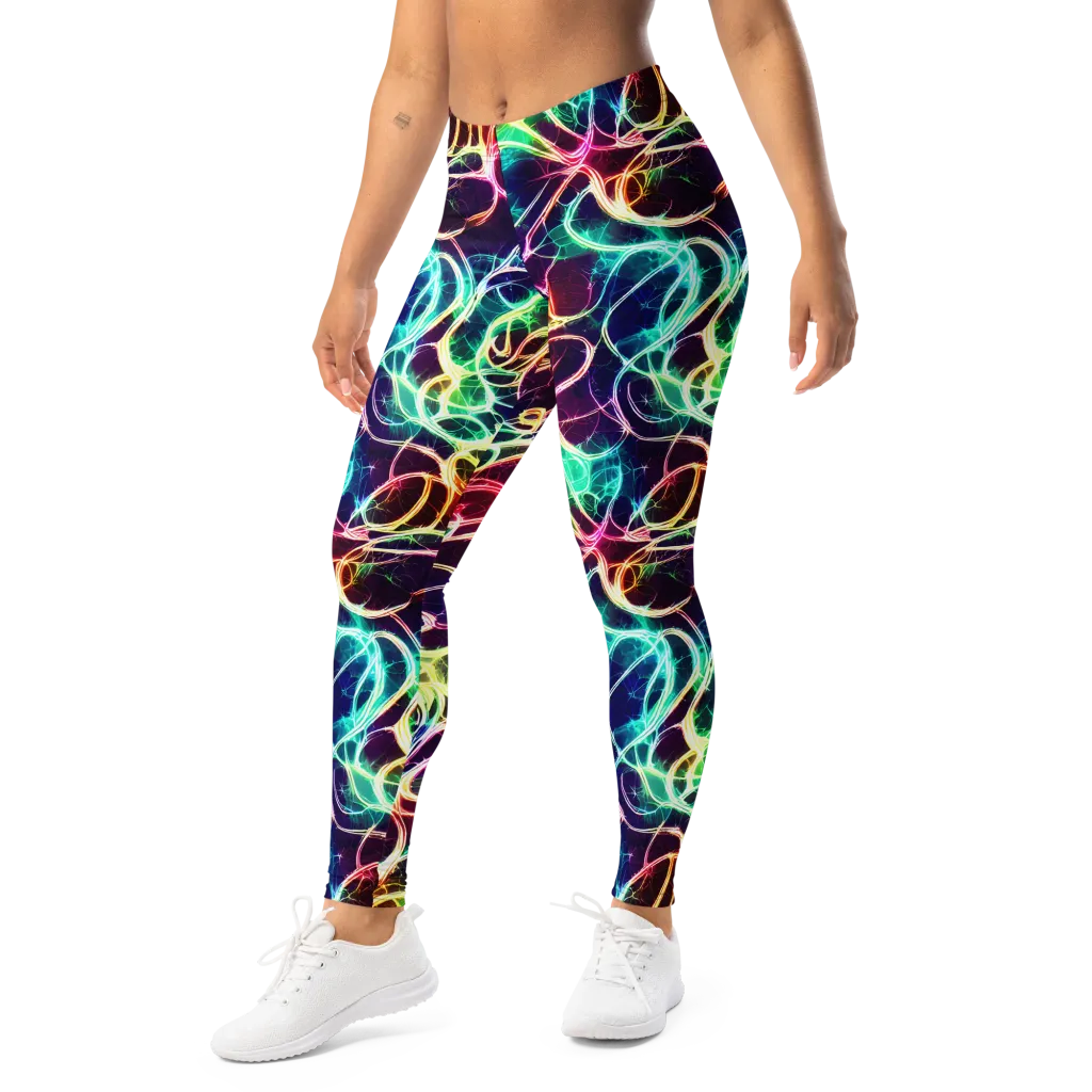 Electric Lace on Leggings — Left Front