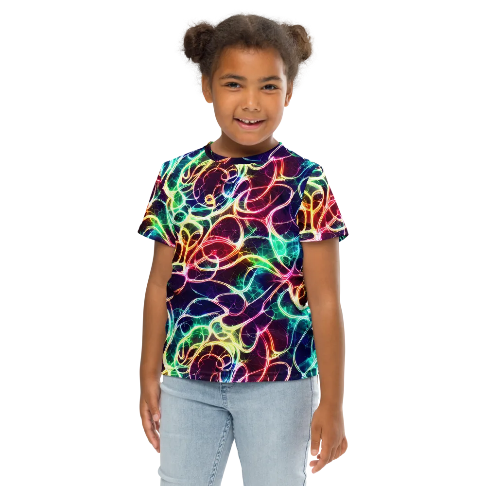 Electric Lace on Kids Crew Neck T-Shirt — Front