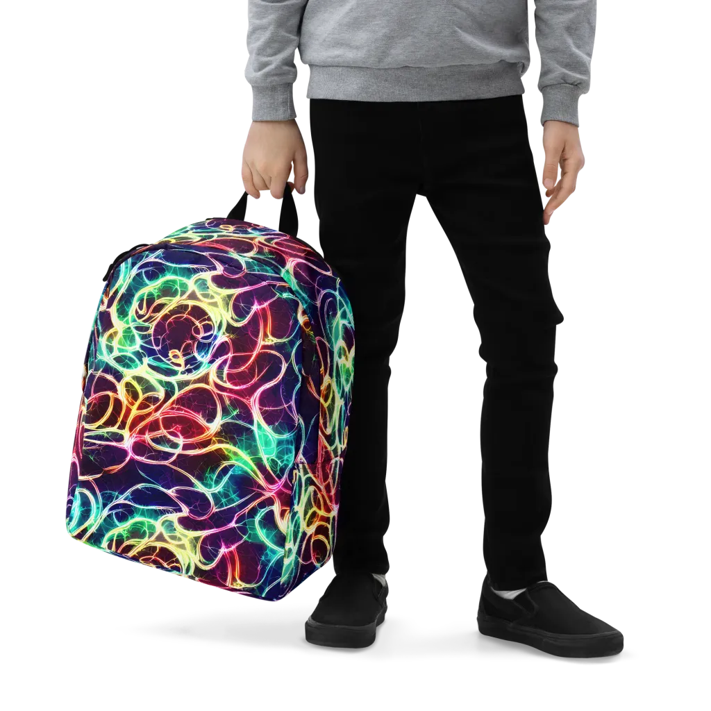 Electric Lace on Minimalist Backpack — Zoomed-in