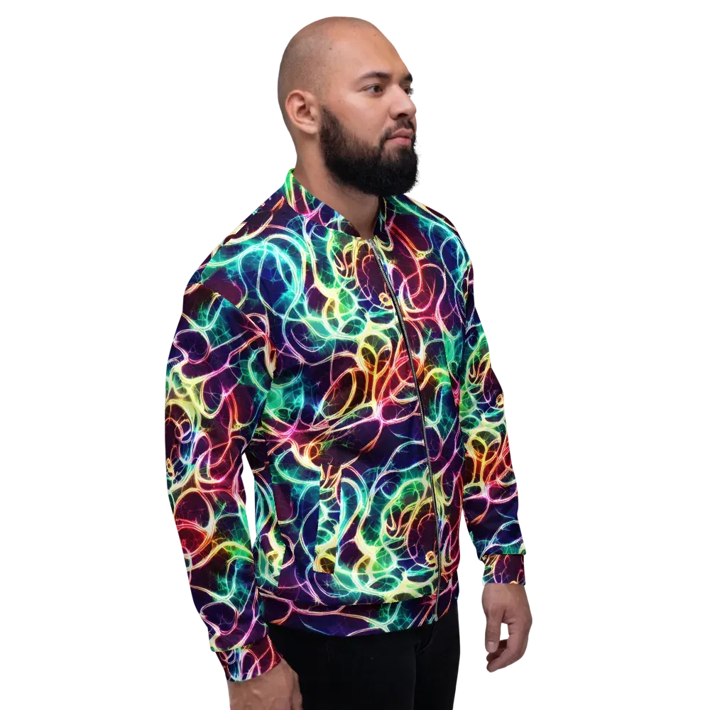 Electric Lace on Bomber Jacket — Right