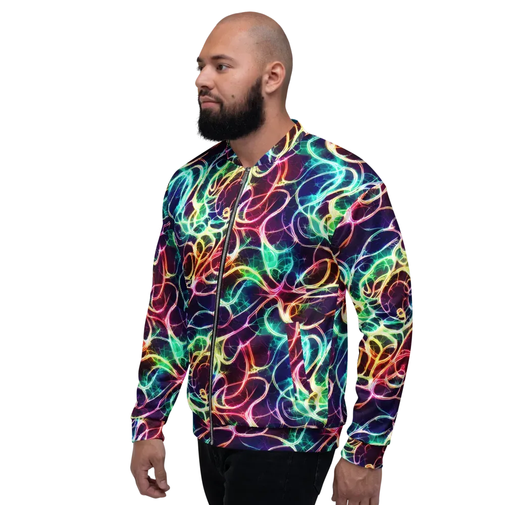 Electric Lace on Bomber Jacket — Left