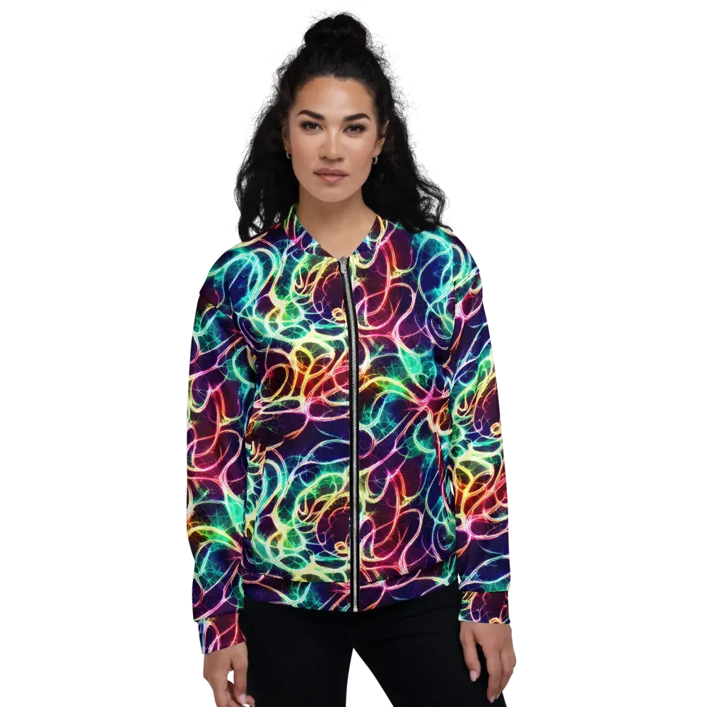 Electric Lace on Bomber Jacket — Front