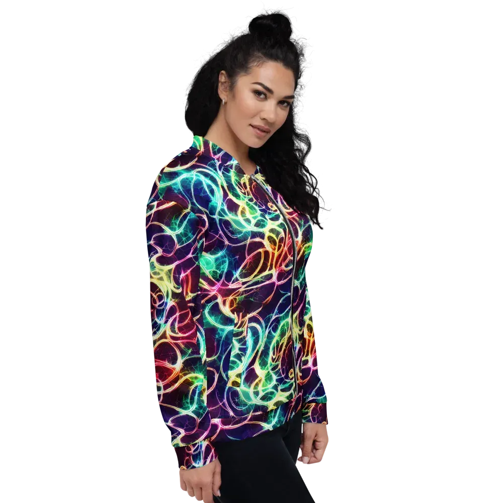 Electric Lace on Bomber Jacket — Right