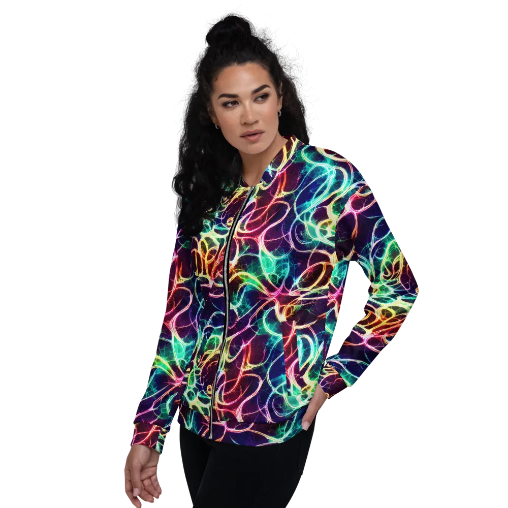 Electric Lace on Bomber Jacket — Left