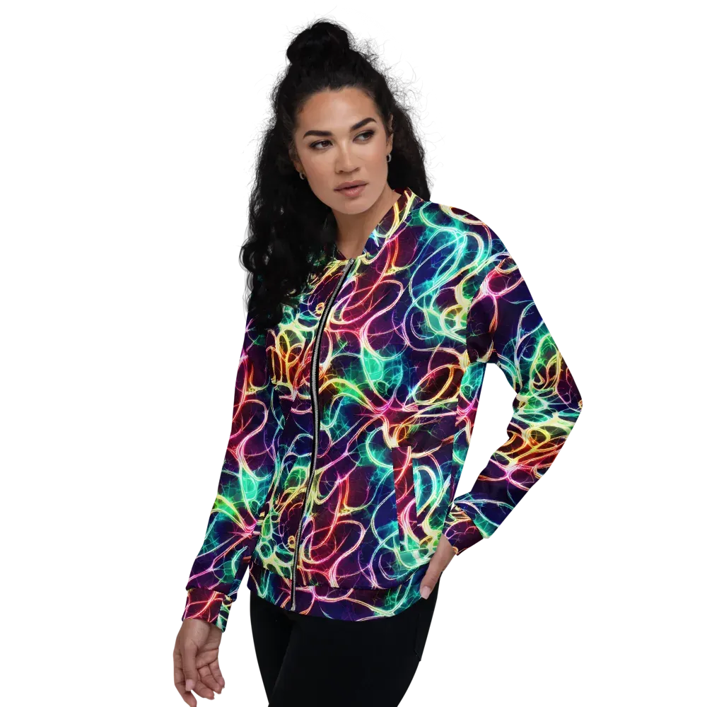 Electric Lace on Bomber Jacket — Left