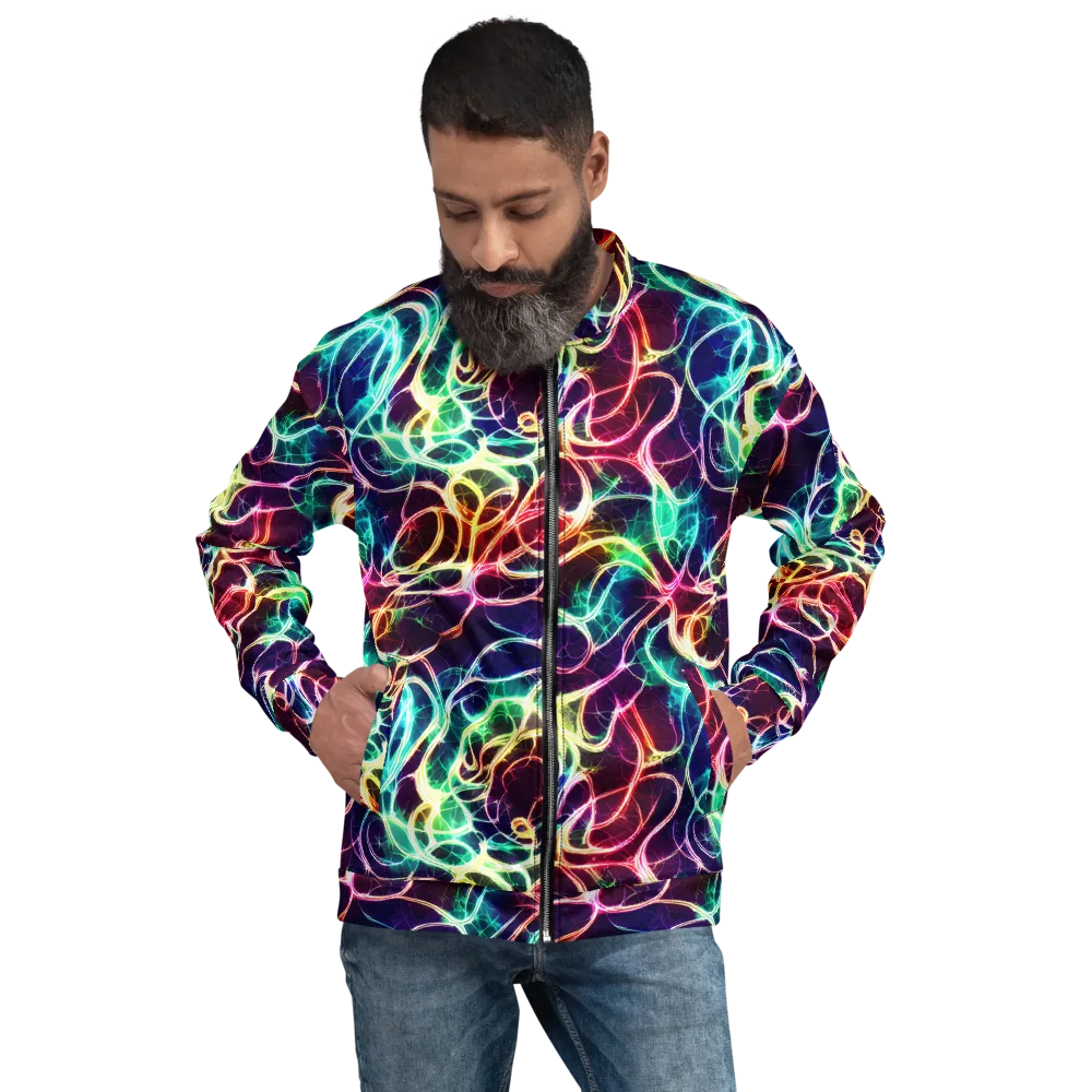 Electric Lace on Bomber Jacket — Front