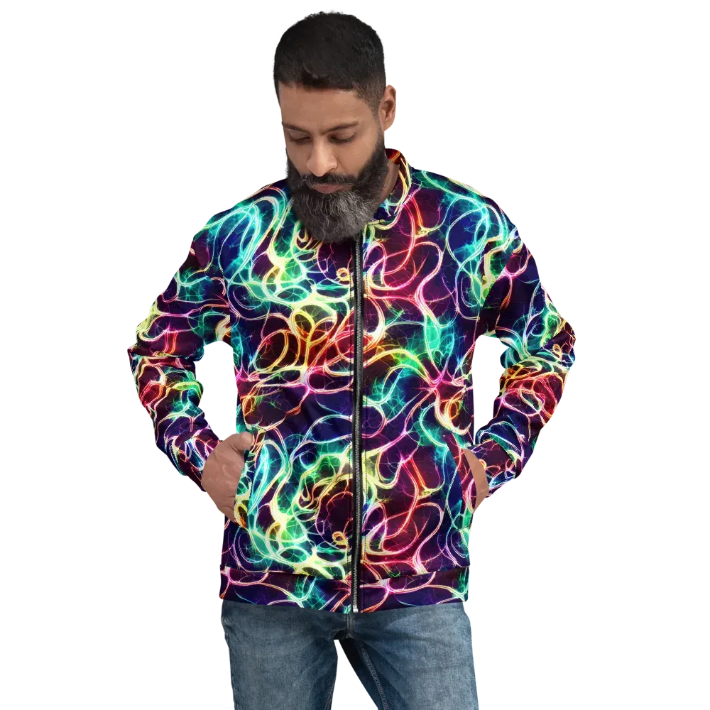 Electric Lace on Bomber Jacket — Front