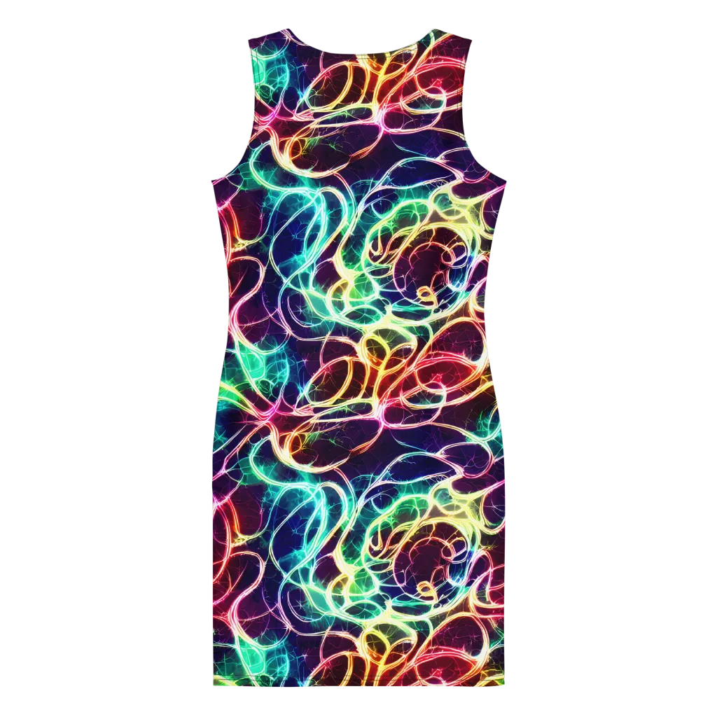 Electric Lace on Bodycon Dress — Back