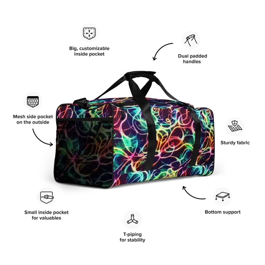 Electric Lace on Duffle Bag — Right Front