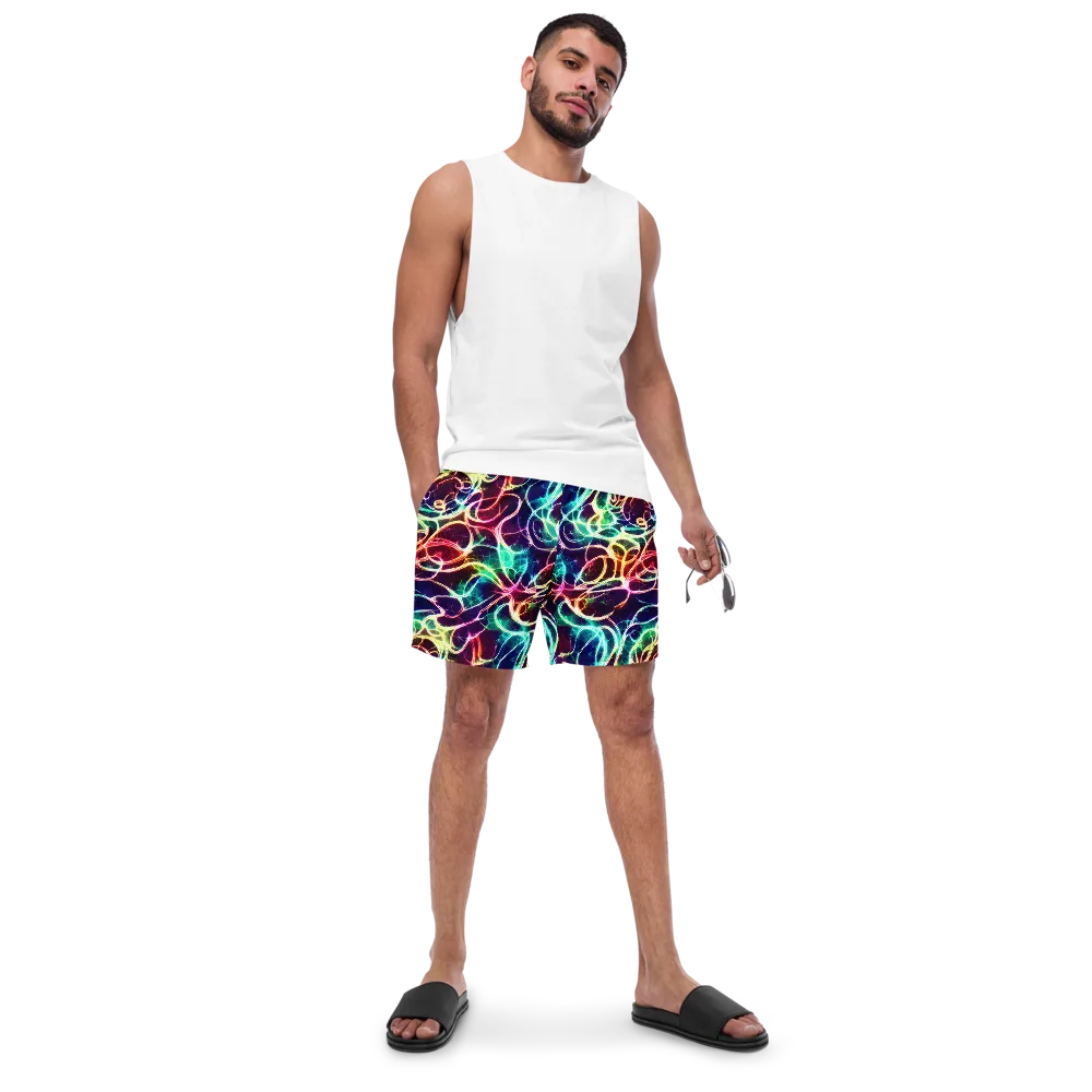 Electric Lace on Swim Trunks — Front