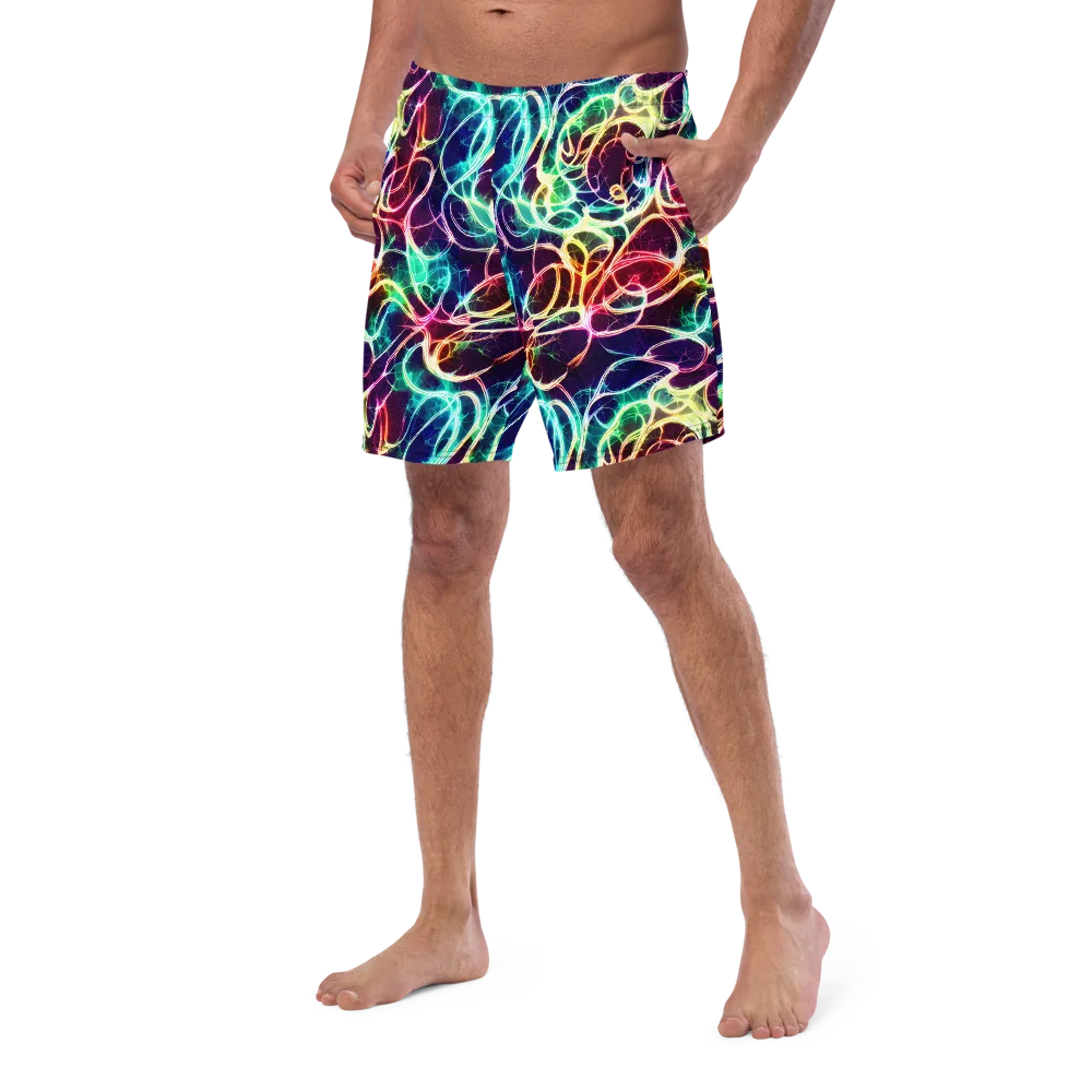 Electric Lace on Swim Trunks — Left Front