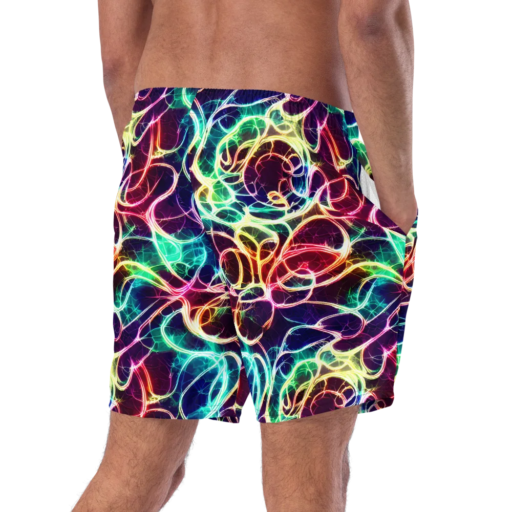 Electric Lace on Swim Trunks — Right Back