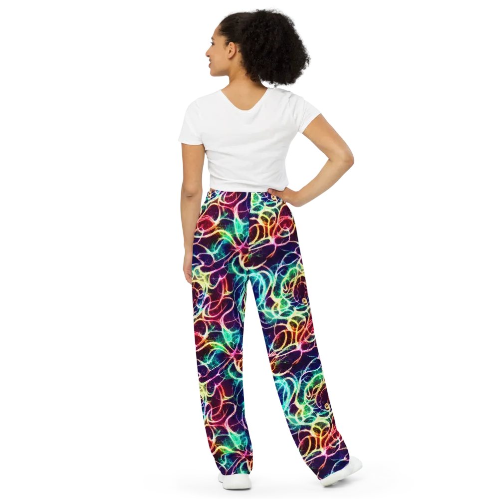 Electric Lace on Wide-Leg Pants — Back