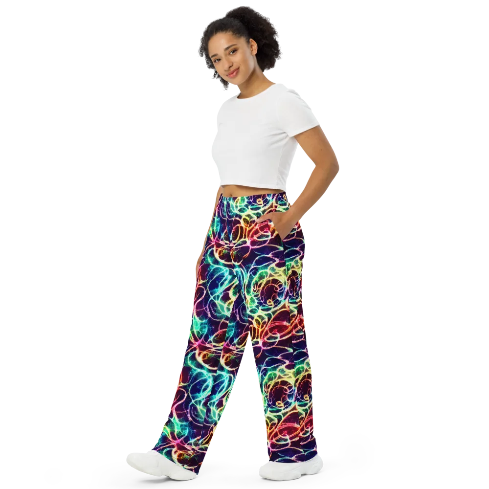 Electric Lace on Wide-Leg Pants — Left Front