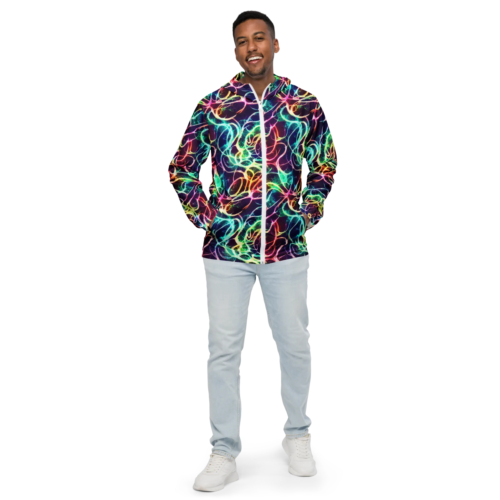 Electric Lace on Men's Windbreaker — Front