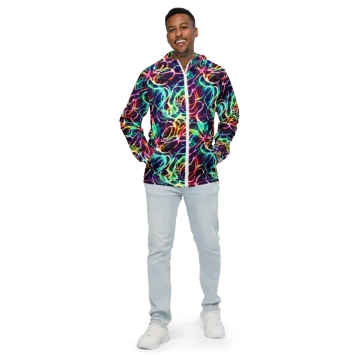 Electric Lace on a Men's Windbreaker