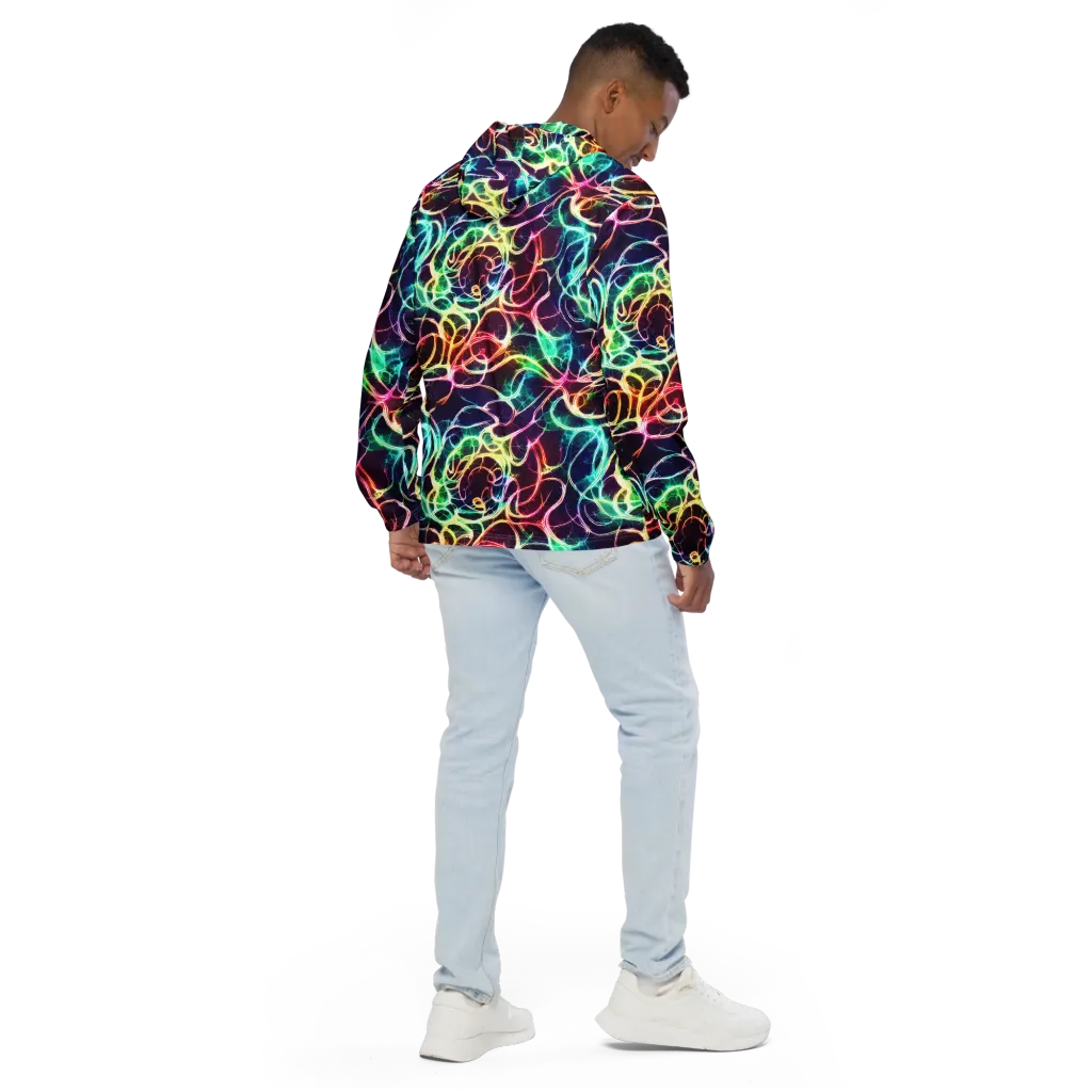 Electric Lace on Men's Windbreaker — Back