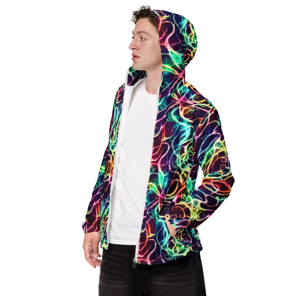 Electric Lace on Men's Windbreaker — Left Front