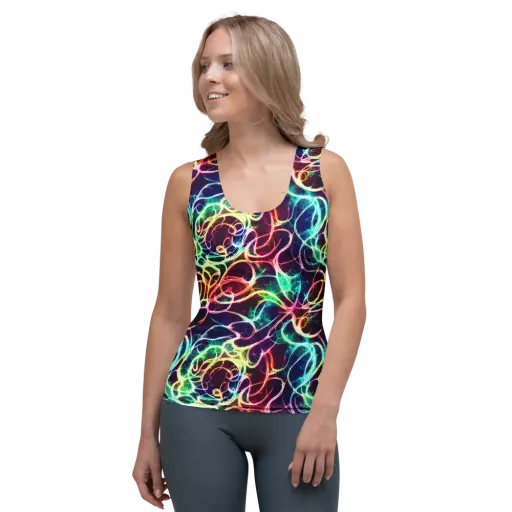 Electric Lace on a Women's Tank Top